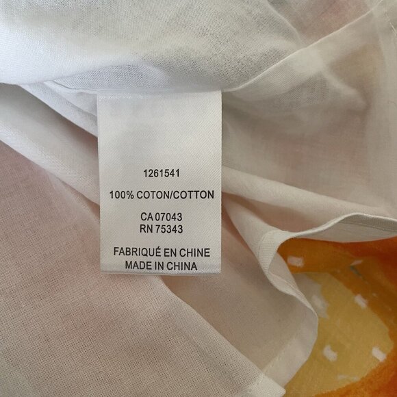 House Of Harlow 1960 Revolve Tropical Fruit Colorful Smocked Tiered Maxi Dress L - Picture 9 of 13